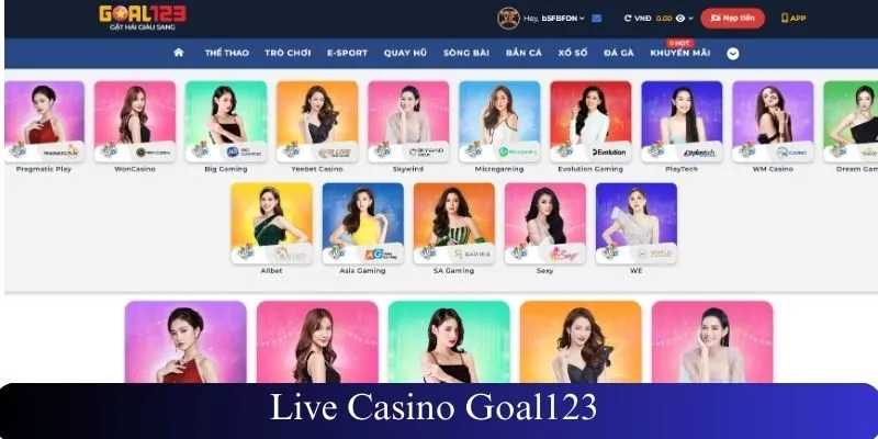 Giới thiệu về live casino Goal123